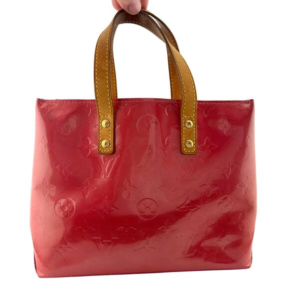 Louis Vuitton Monogram Vernis Reade PM Hand Bag in Red M91088 - Picture 10 of 16